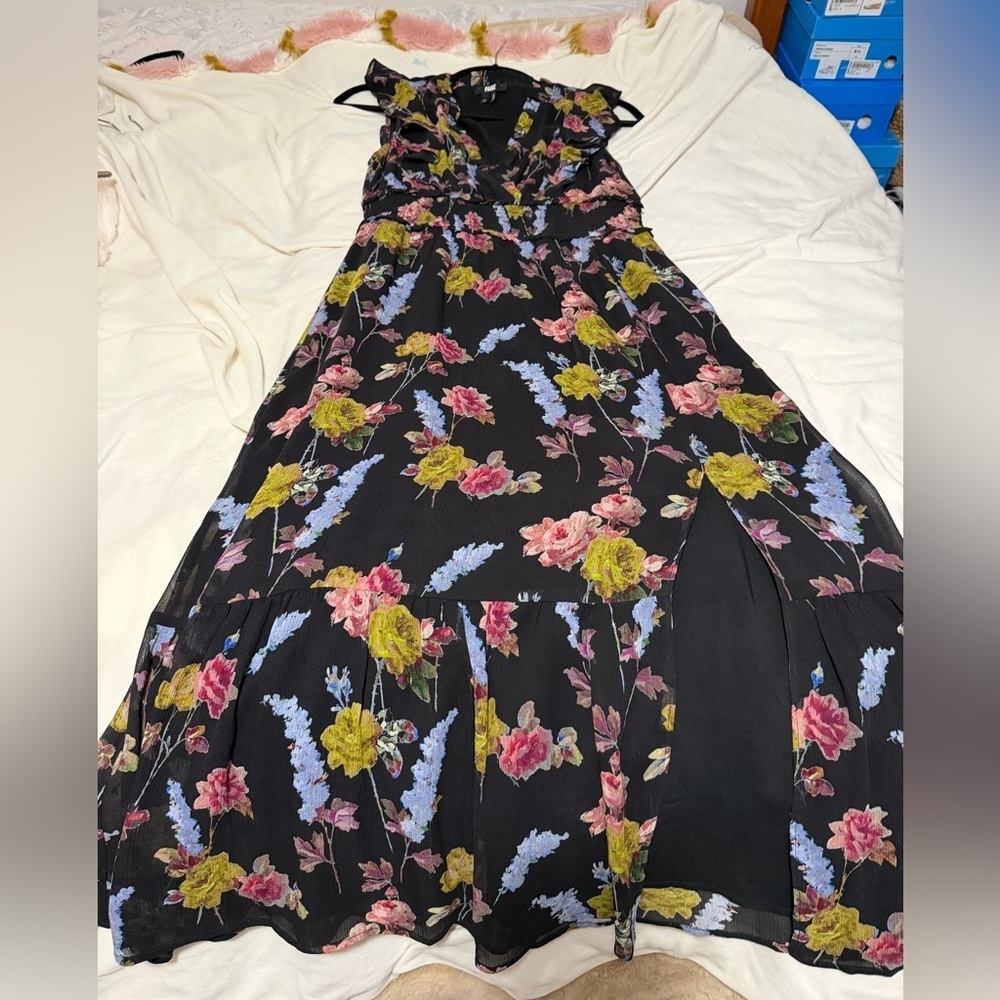 PAIGE Katharina Sleeveless Silk Chiffon Dress Women’s XS - Picture 4 of 8